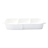 Melamine Lastra White Three-part Server